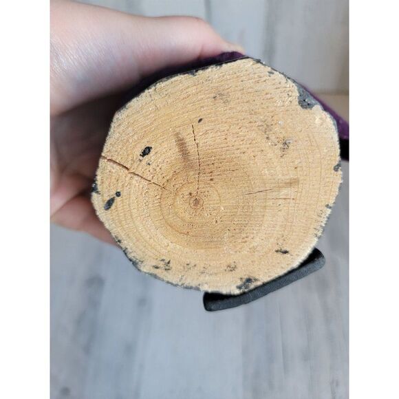 Wooden happy witch Black Cat Halloween Moon post vintage - Picture 8 of 11